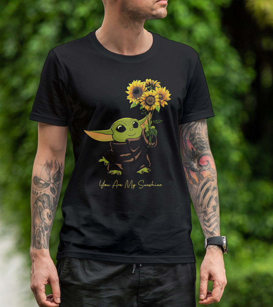 Baby Yoda You Are My Sunshine Sunflowers T-Shirt