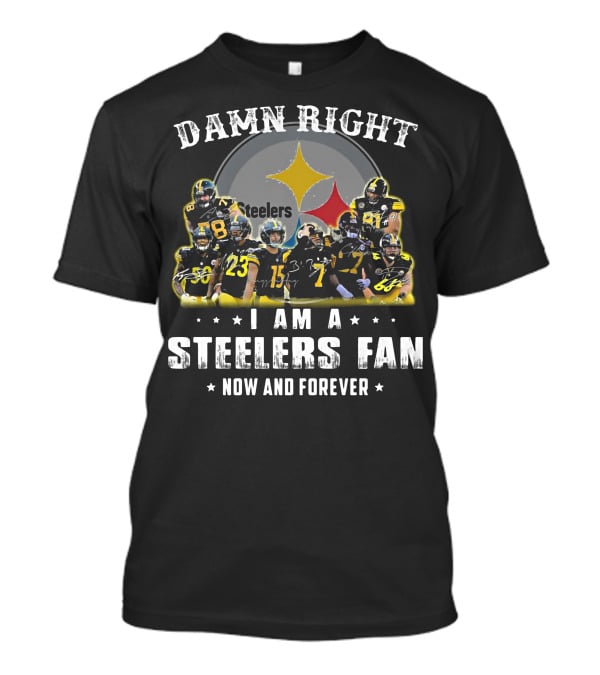Damn Right Steelers Fan Now And Forever Players T-Shirt