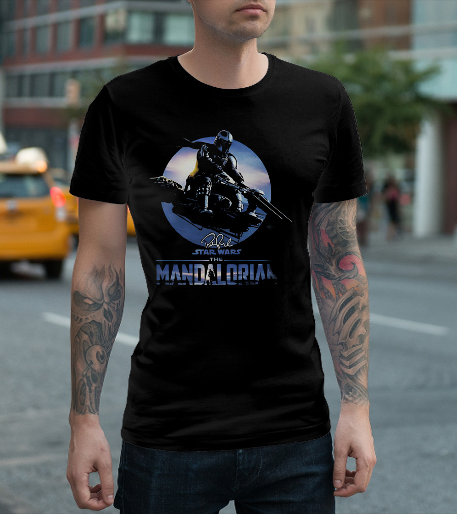Star Wars The Mandalorian Mando Wild Ride Signature T-Shirt