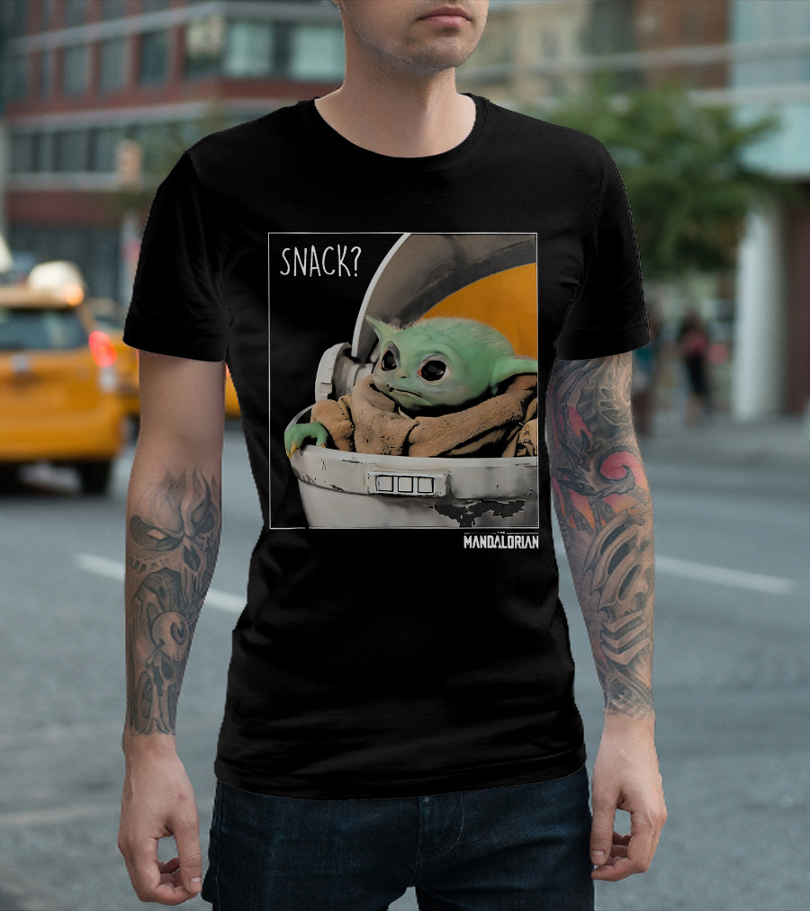 Snack Baby Yoda The Mandalorian T-Shirt