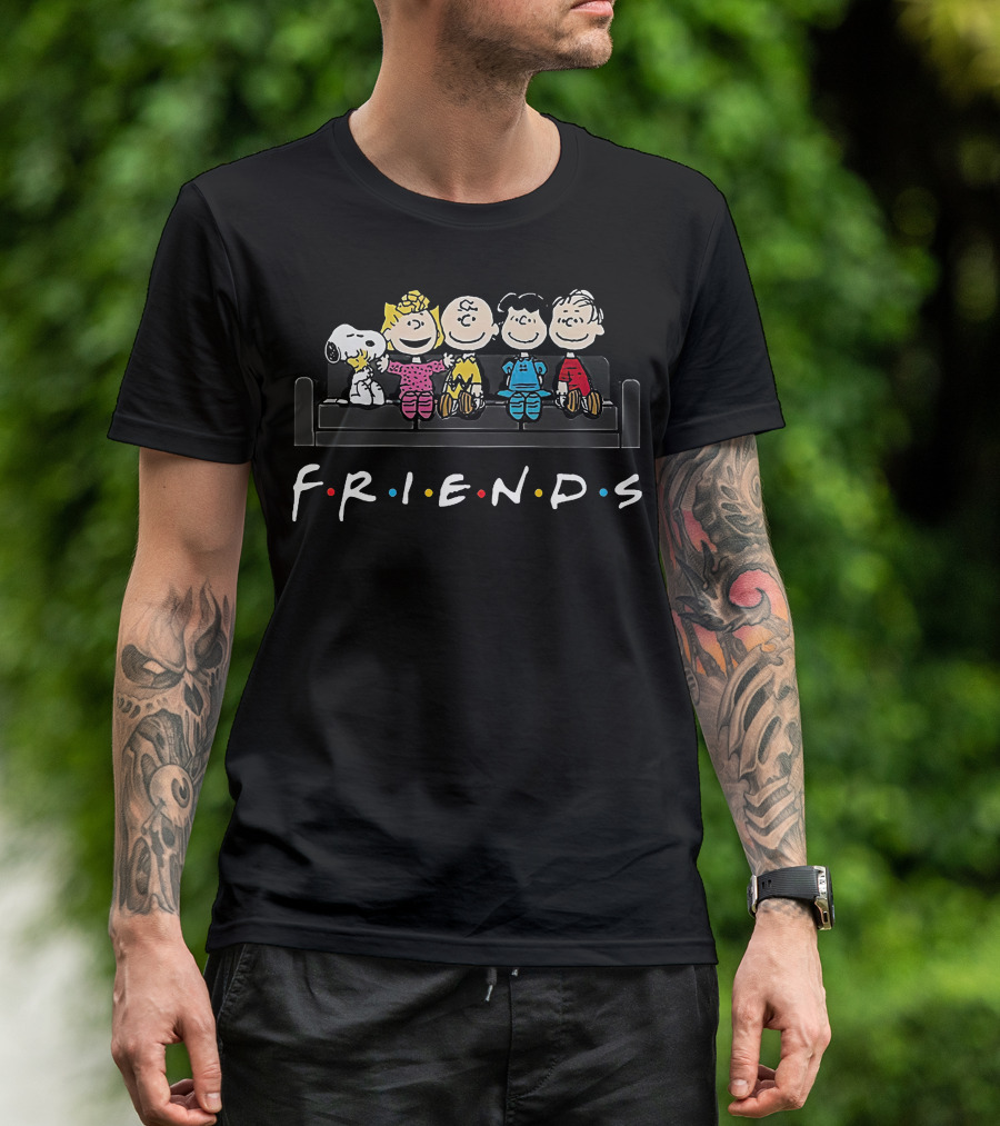 Snoopy And Friends On Sofa Iconic TV Show T-Shirt