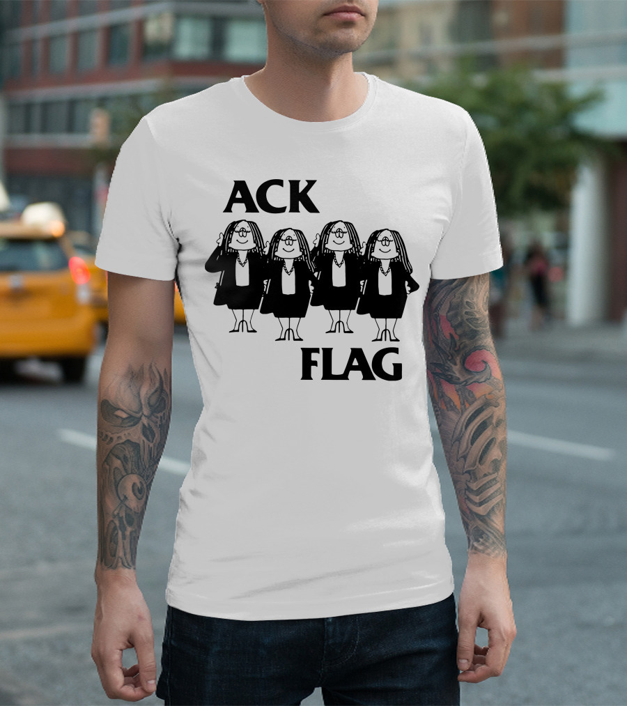 Ack Flag Cathy Comic Parody Black Flag T-Shirt