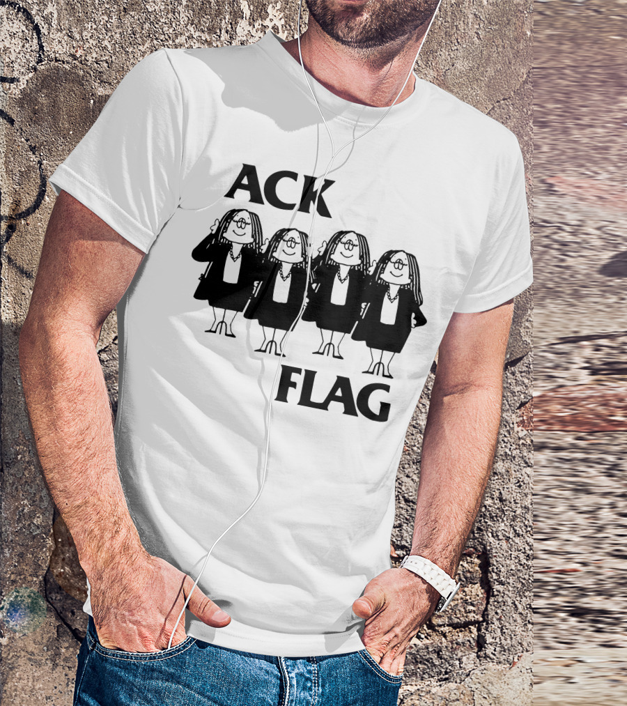 Ack Flag Cathy Comic Parody Black Flag T-Shirt