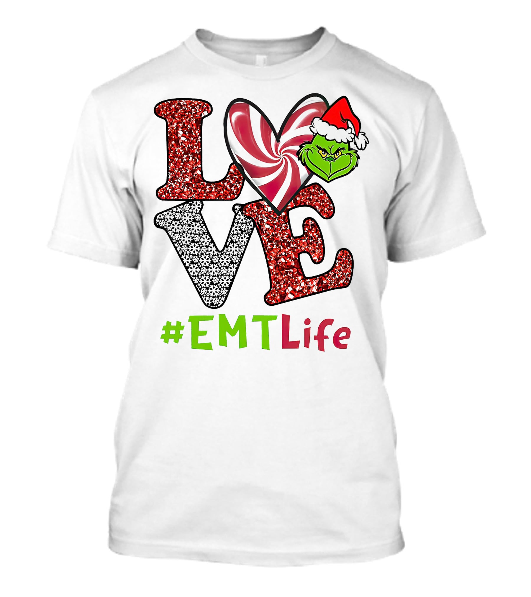 Love Grinch Heart #EMTLife T-Shirt