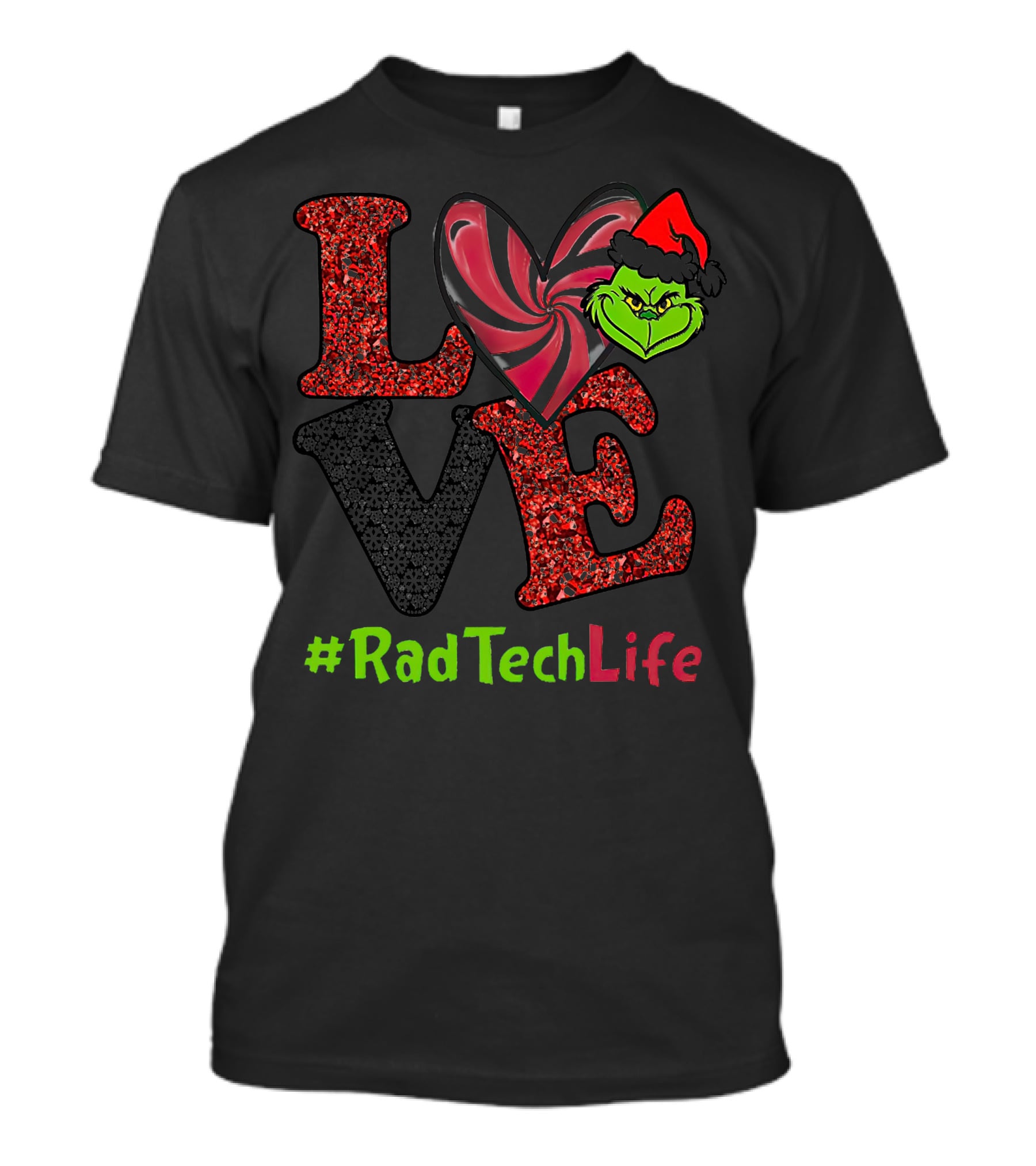 LOVE Grinch Heart #RadTechLife T-Shirt