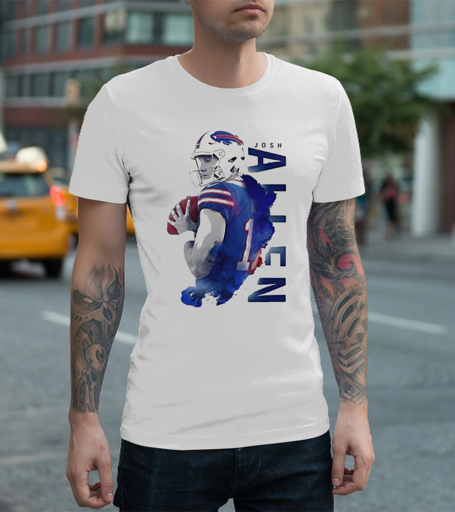 Josh Allen 17 Buffalo Bills NFL Quarterback T-Shirt
