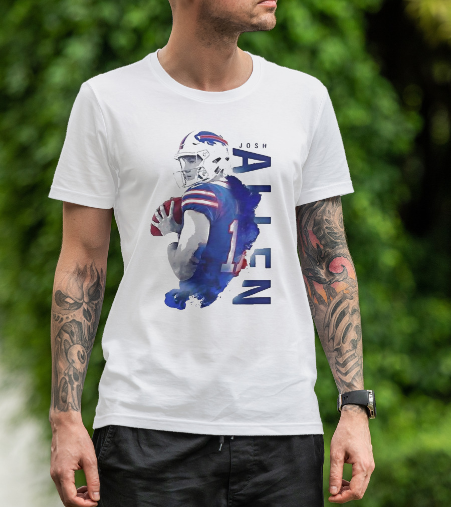 Josh Allen 17 Buffalo Bills NFL Quarterback T-Shirt