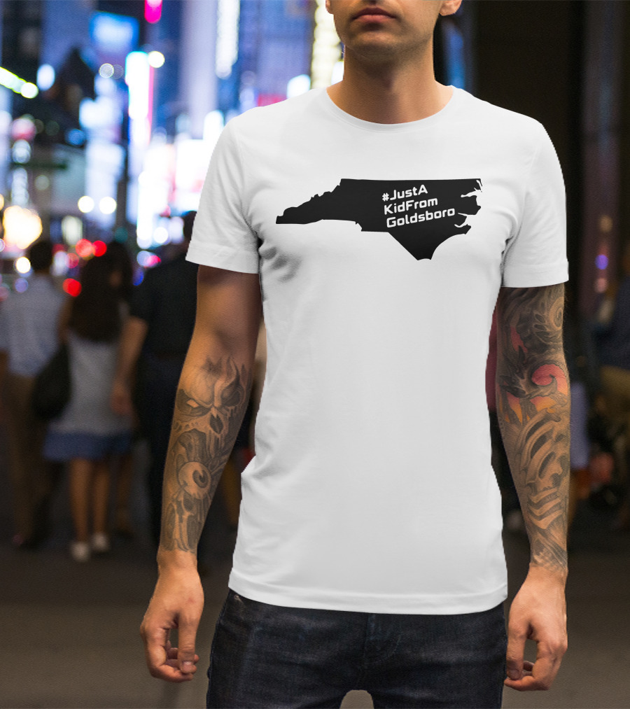JustAKidFromGoldsboro North Carolina Map T-Shirt