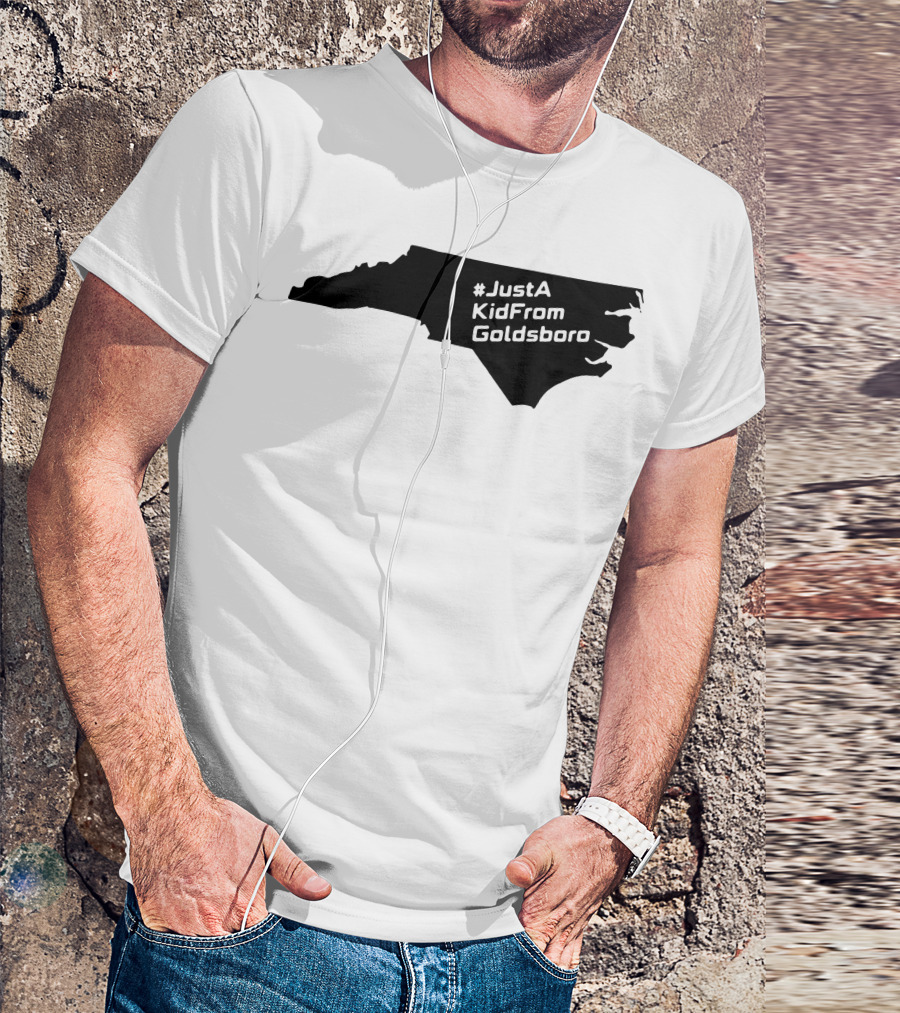 JustAKidFromGoldsboro North Carolina Map T-Shirt