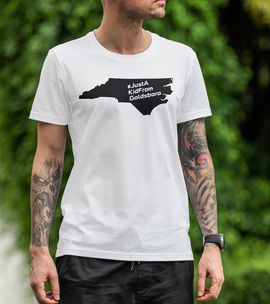 JustAKidFromGoldsboro North Carolina Map T-Shirt