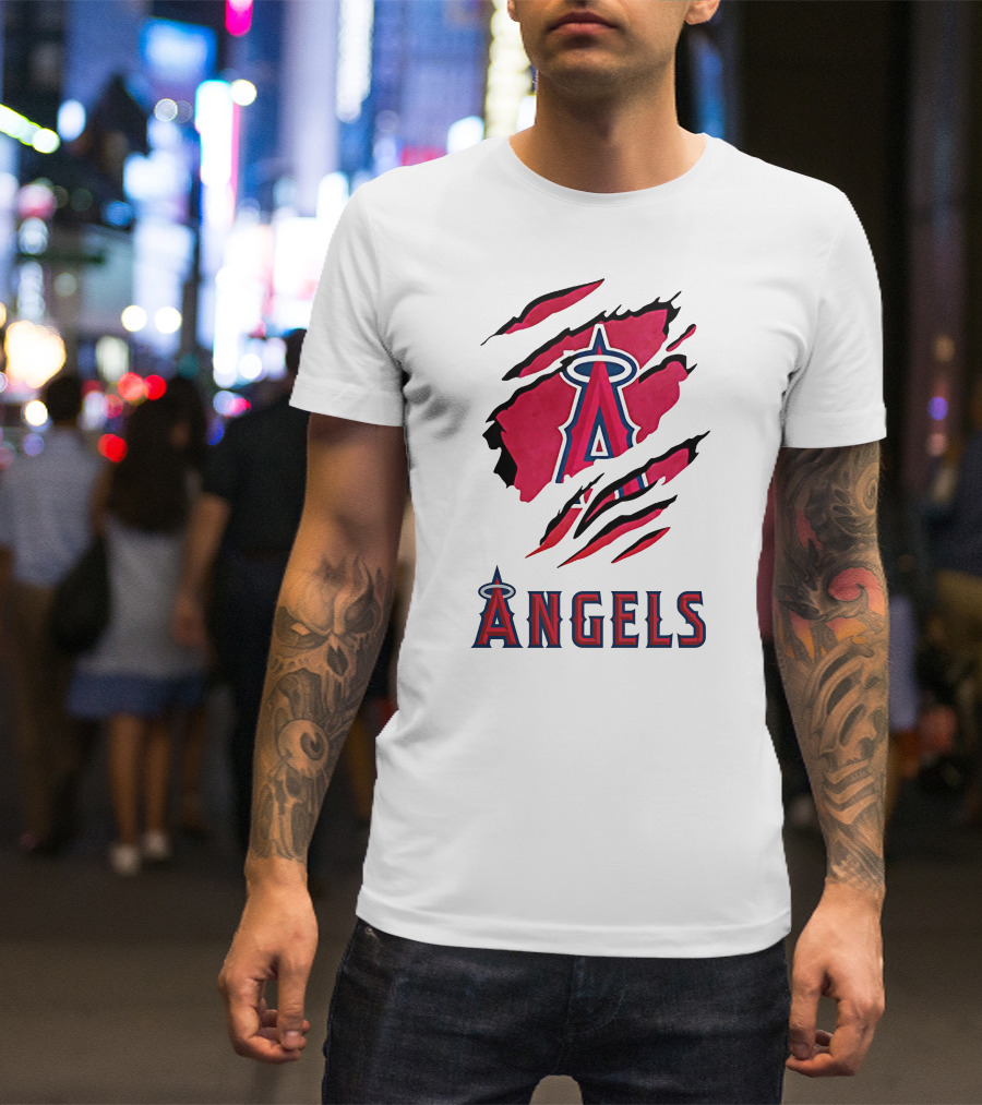 Los Angeles Angels Inside Baseball Claw Marks T-Shirt