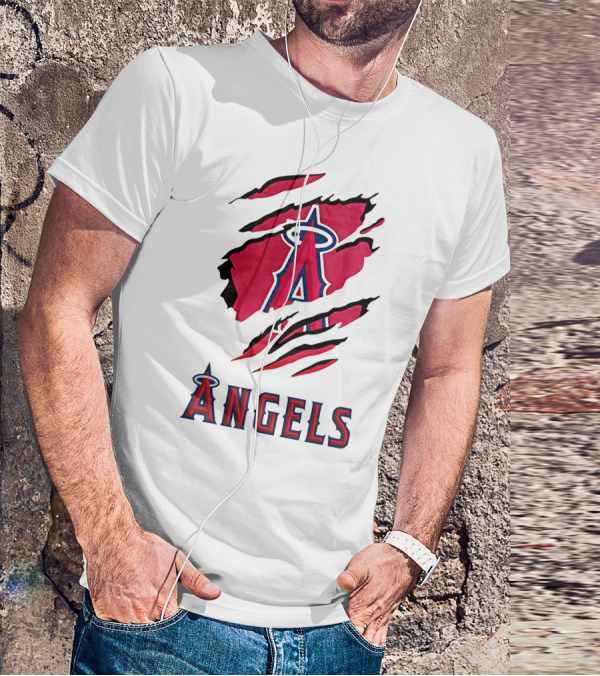 Los Angeles Angels Inside Baseball Claw Marks T-Shirt