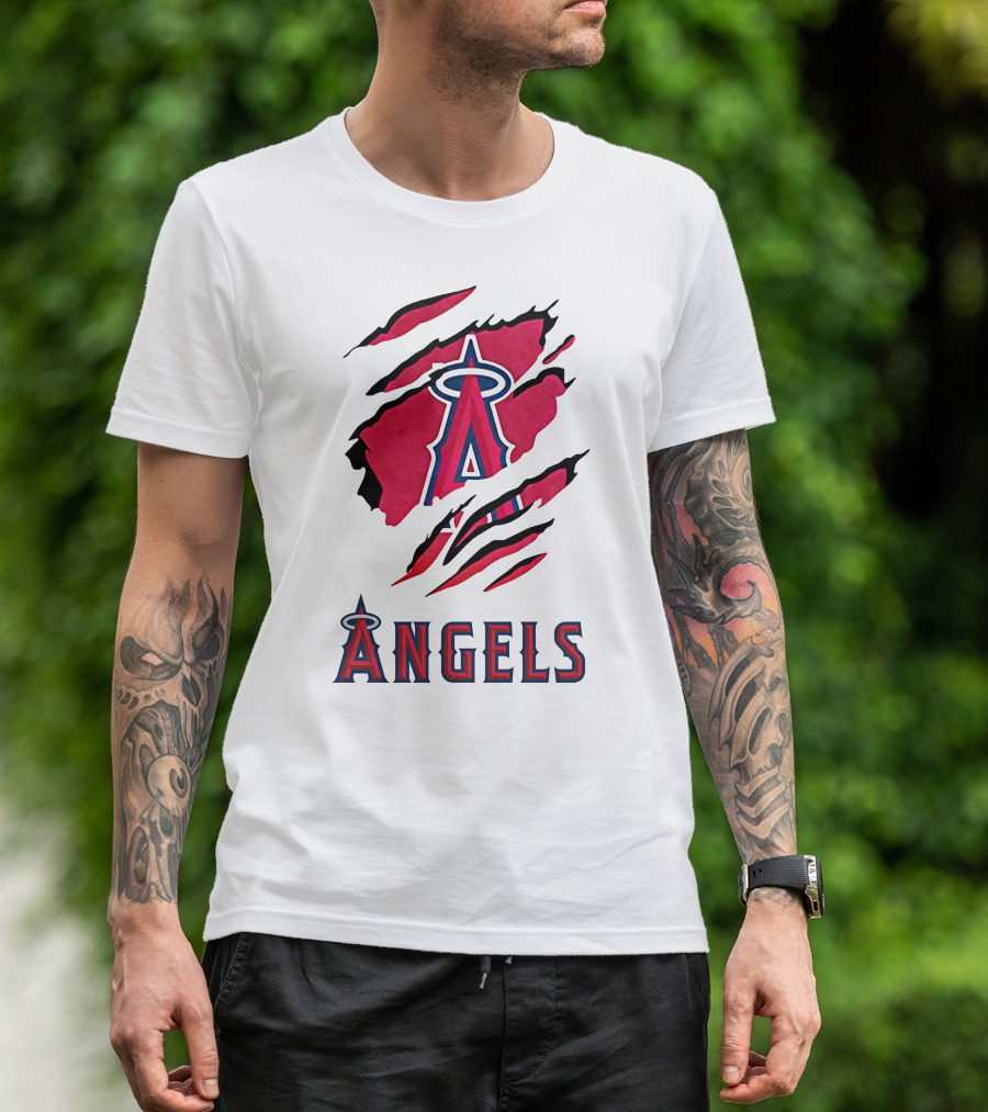 Los Angeles Angels Inside Baseball Claw Marks T-Shirt