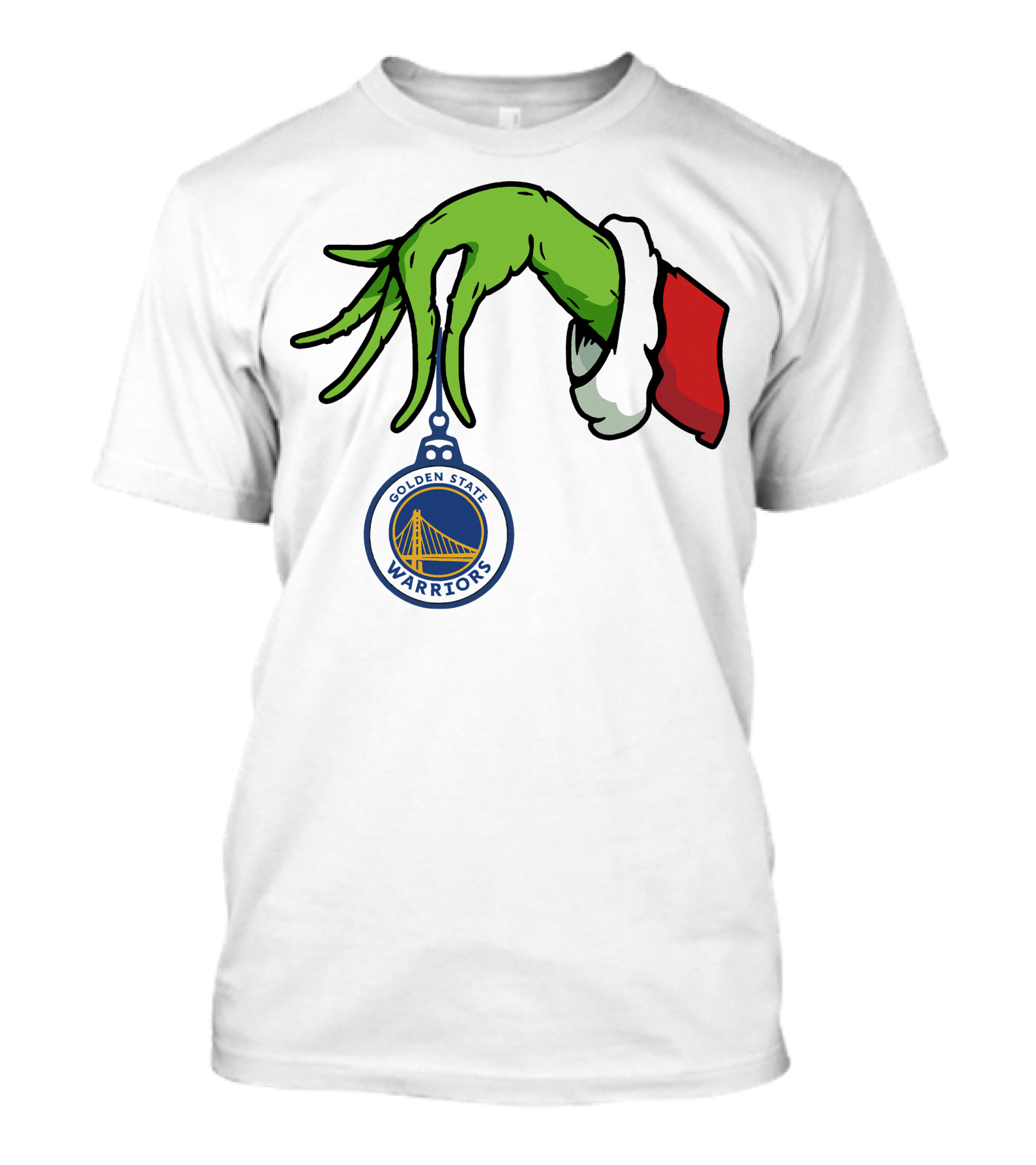 The Grinch Hand Holding Golden State Warriors T-Shirt