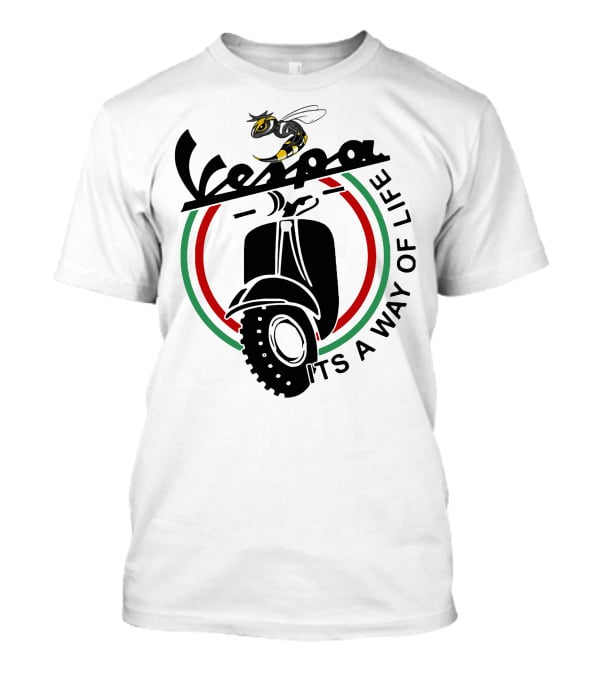 Vespa It's A Way Of Life With Bee And Scooter T-Shirt