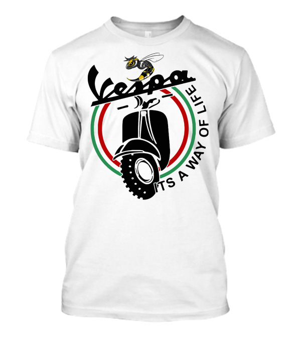 Vespa It's A Way Of Life With Bee And Scooter T-Shirt