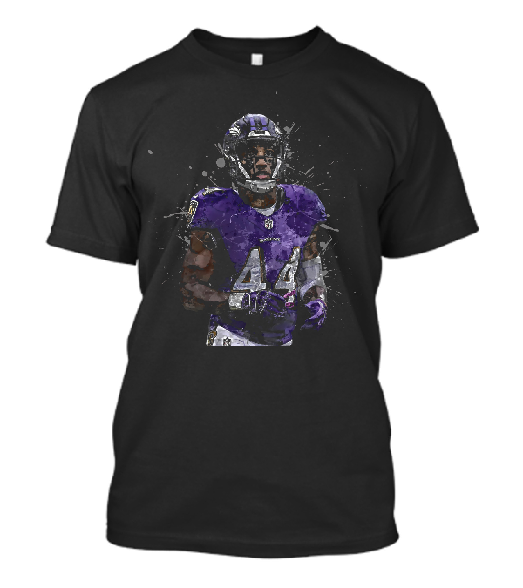 Baltimore Ravens Player 44 NFL Playoffs Football T-Shirt