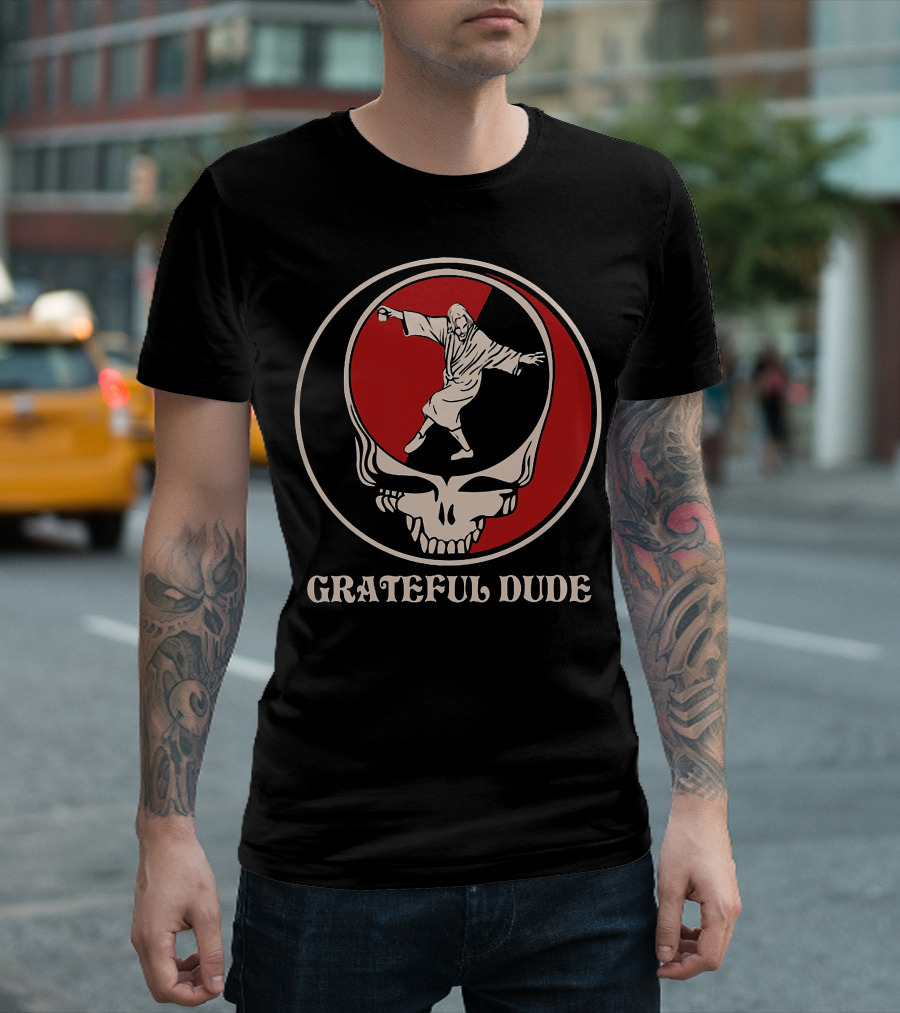 Grateful Dude Steal Your Face Skeleton Dancing Monk T-Shirt