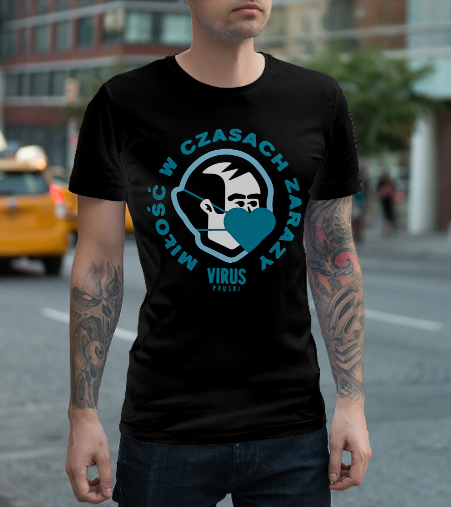 Miłość w Czasach Zarazy Virus Pruski Koszulka Męska T-Shirt