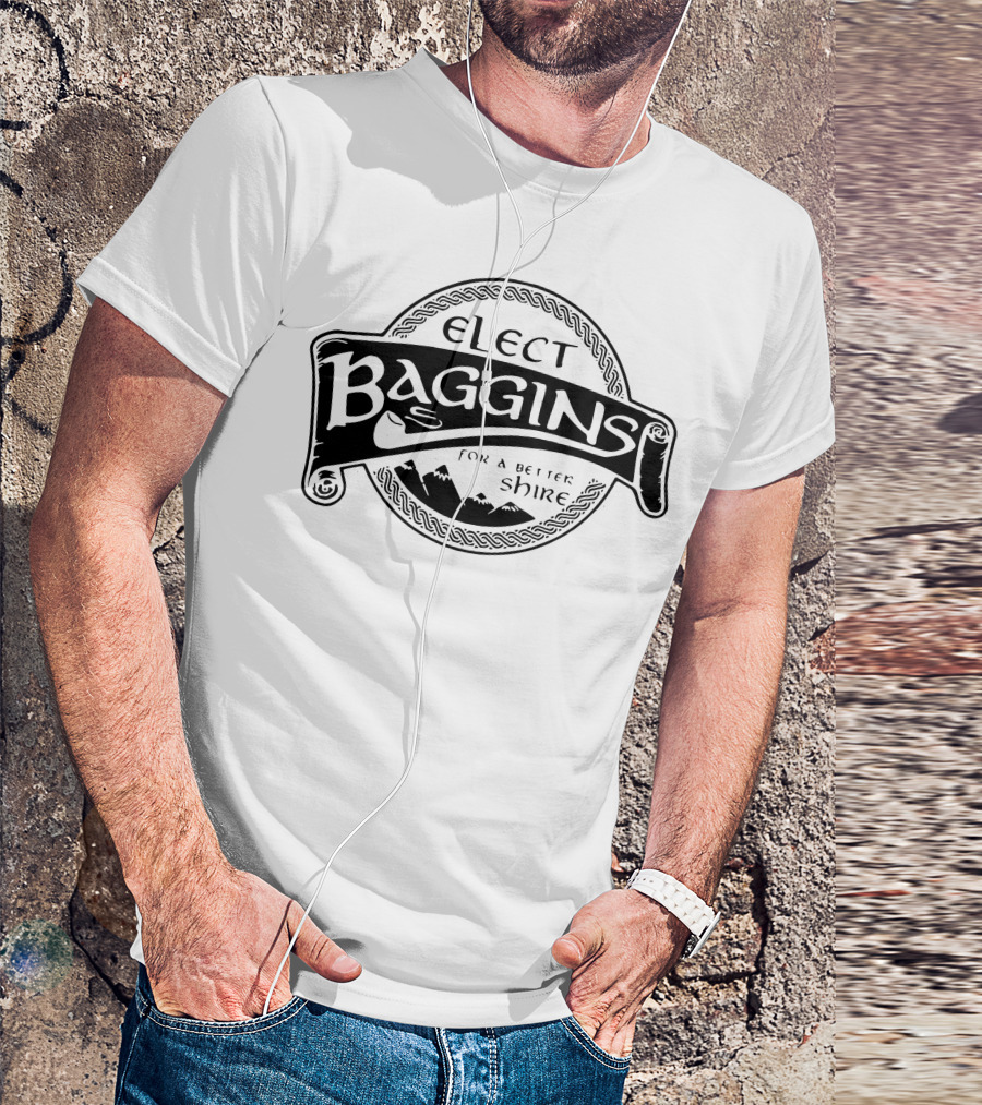 Elect Baggins For A Better Shire Middle Earth Hobbit Campaign T-Shirt
