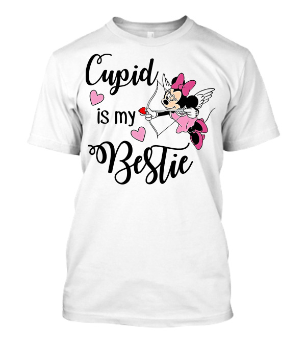 Cupid Is My Bestie Minnie Mouse Hearts T-Shirt