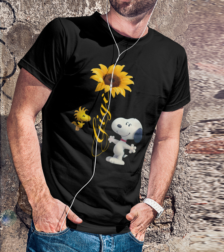 Gigi Snoopy Woodstock Sunflower Peanuts T-Shirt