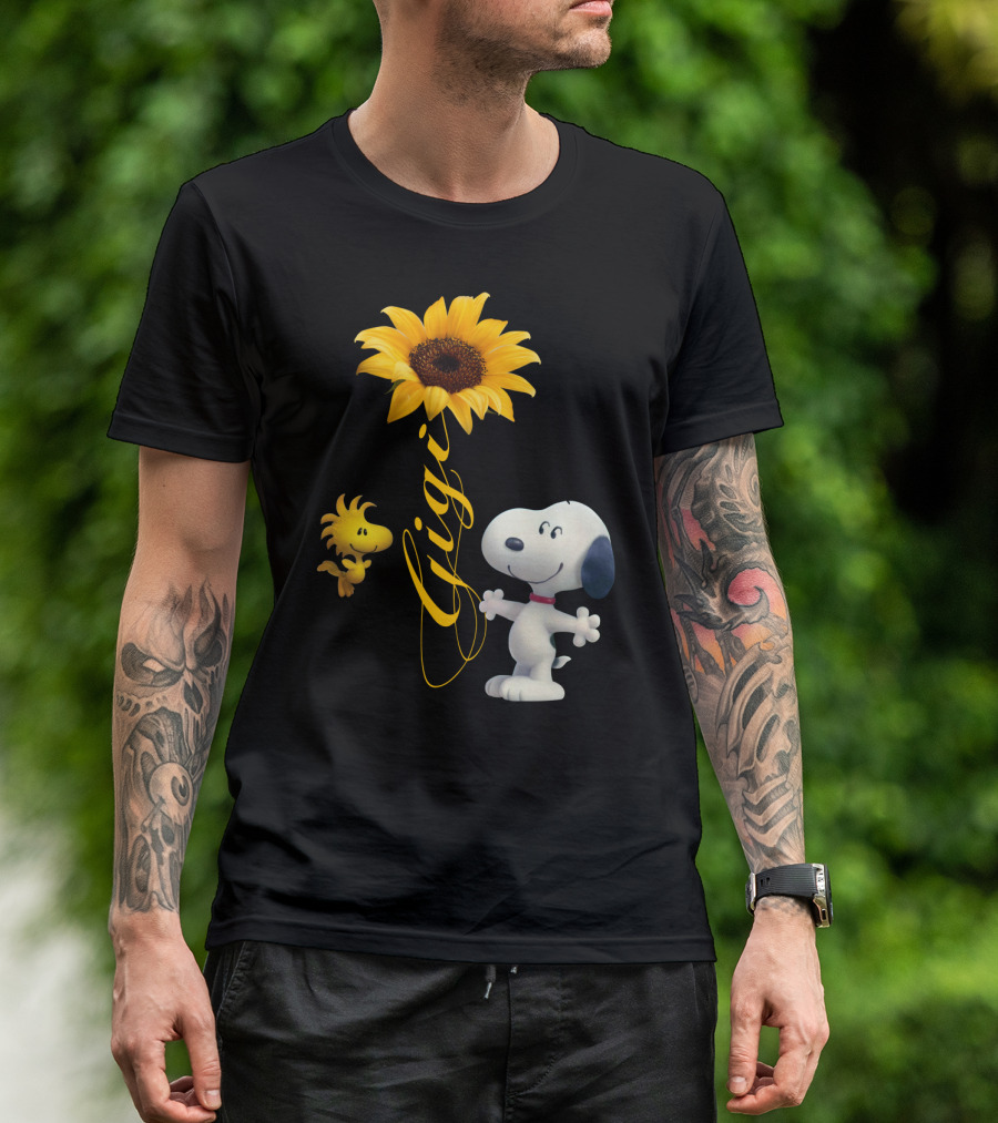 Gigi Snoopy Woodstock Sunflower Peanuts T-Shirt
