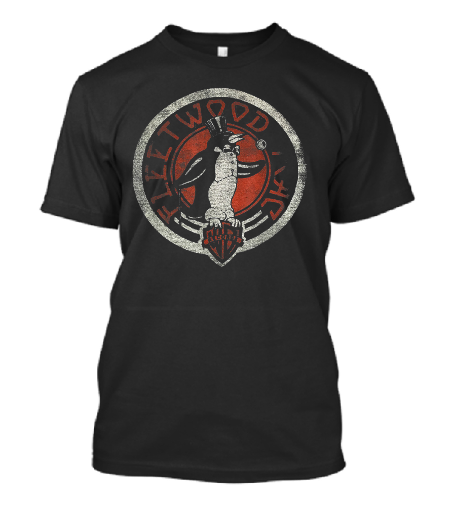 Fleetwood Mac Penguin Vintage Logo Circle T-Shirt
