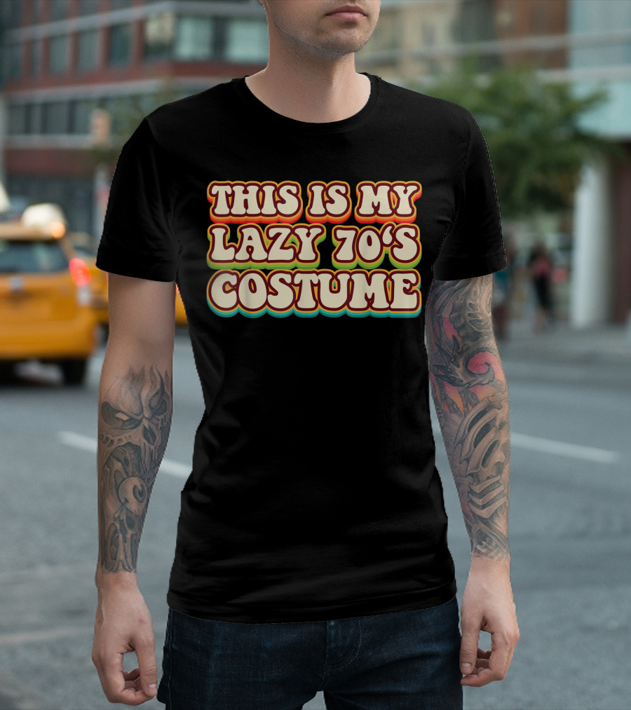 This Is My Lazy 70s Costume Halloween 70s T-Shirt