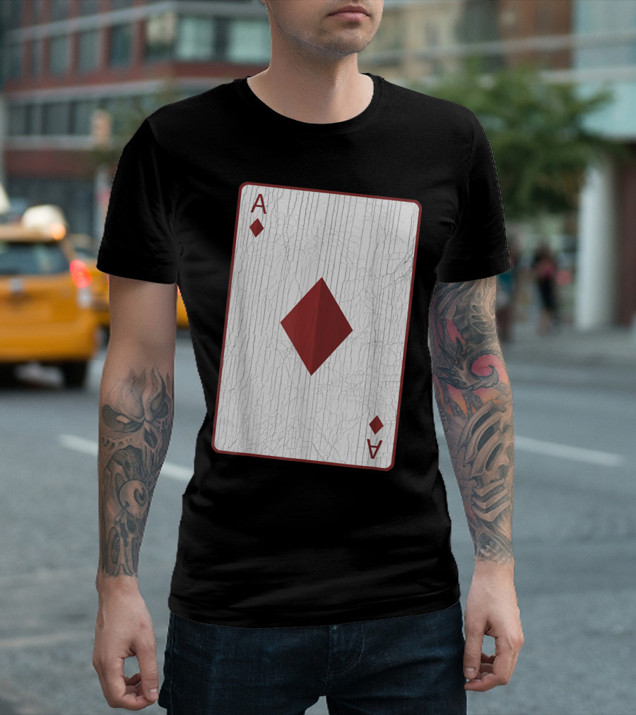 Ace of Diamonds Card Rustic Halloween Costume T-Shirt
