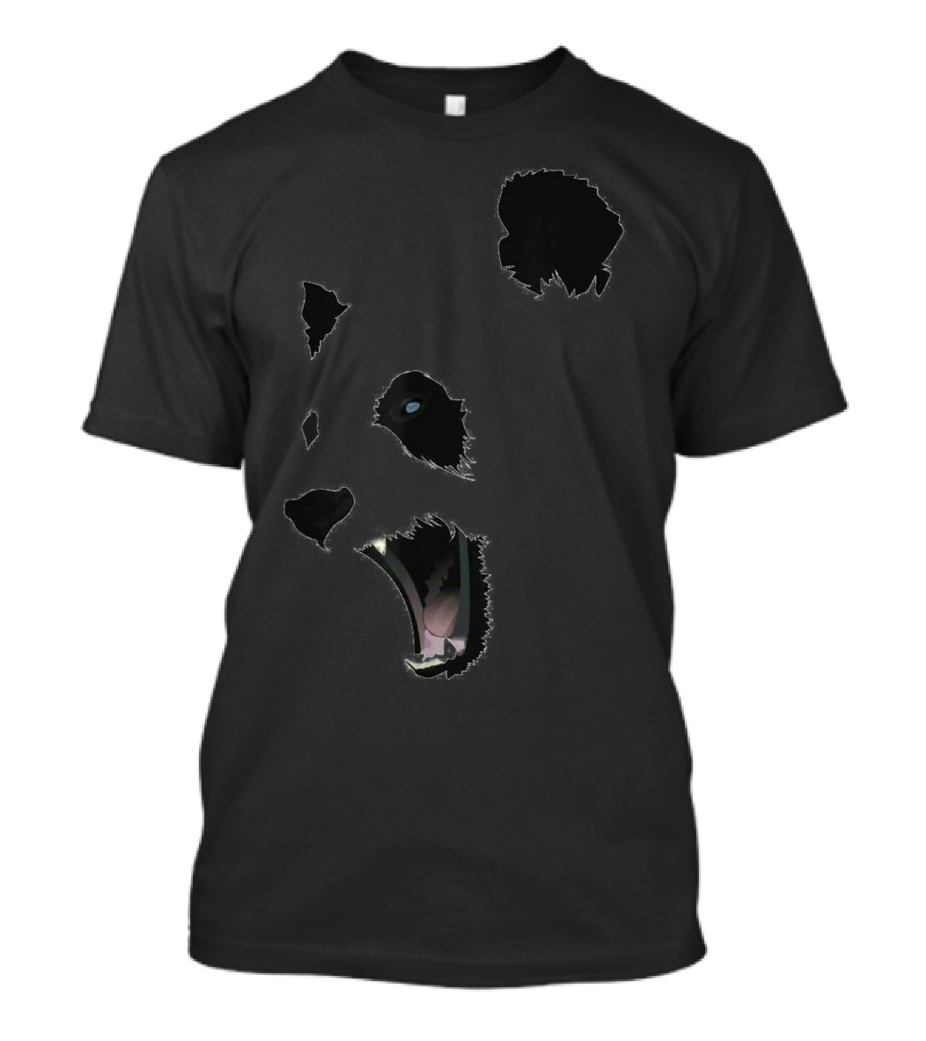 Angry Panda Bear Face With Halloween Flair T-Shirt
