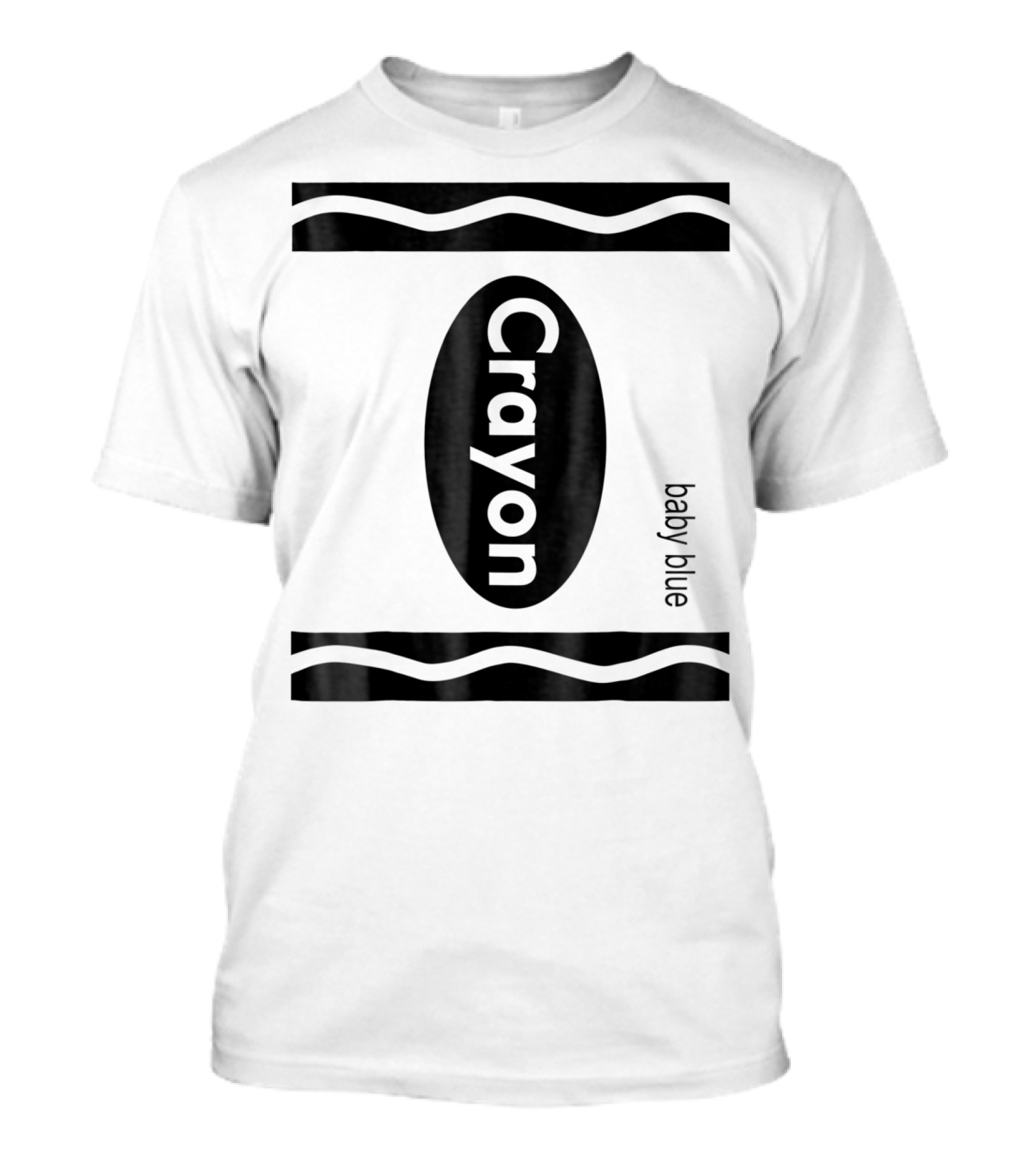 Baby Blue Crayon Halloween Group Crayon Baby Blue T-Shirt