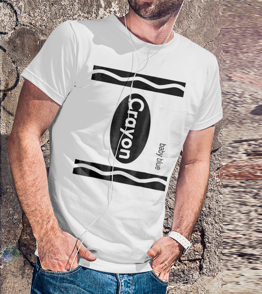 Baby Blue Crayon Halloween Group Crayon Baby Blue T-Shirt