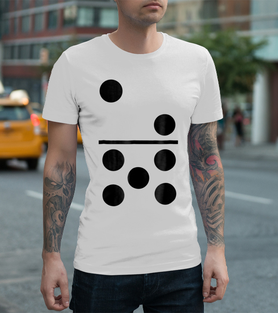 Big Domino Halloween Group Costume 2 5 Tile Spots T-Shirt