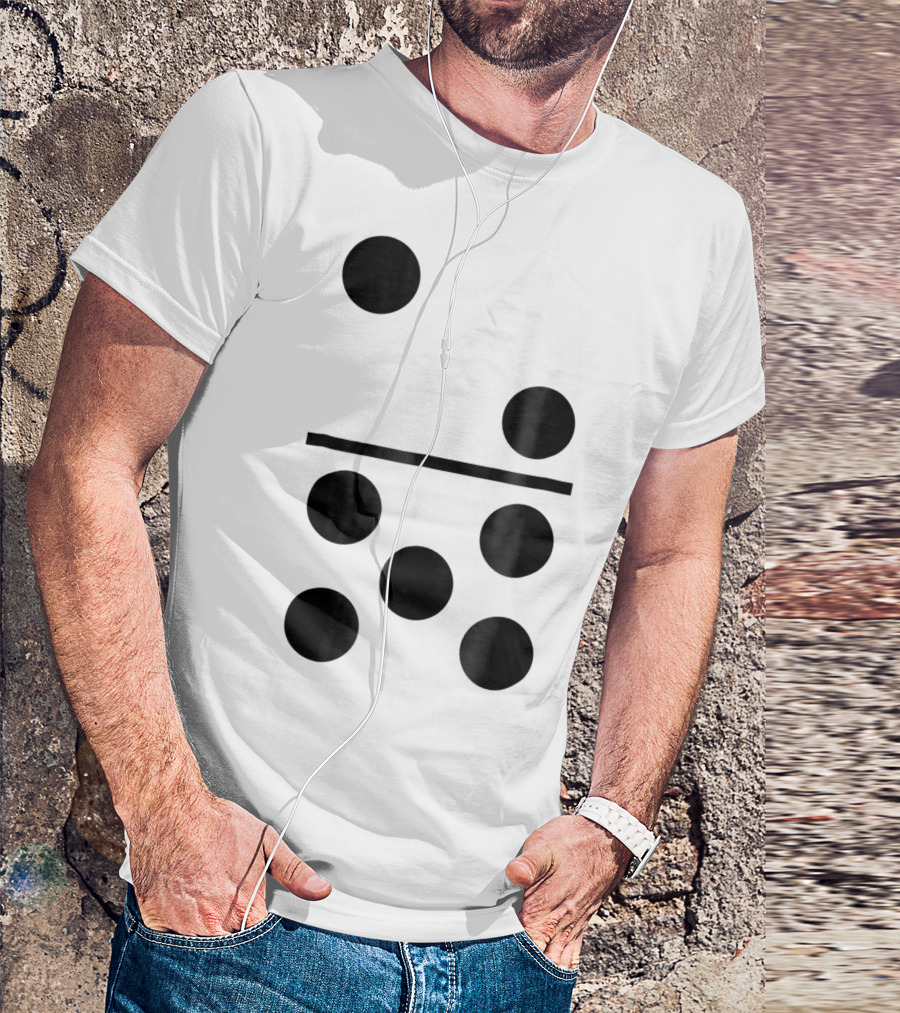 Big Domino Halloween Group Costume 2 5 Tile Spots T-Shirt
