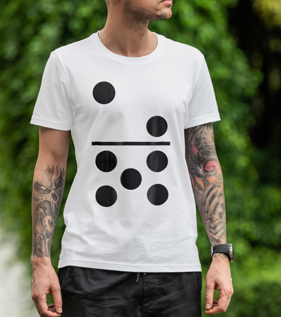 Big Domino Halloween Group Costume 2 5 Tile Spots T-Shirt