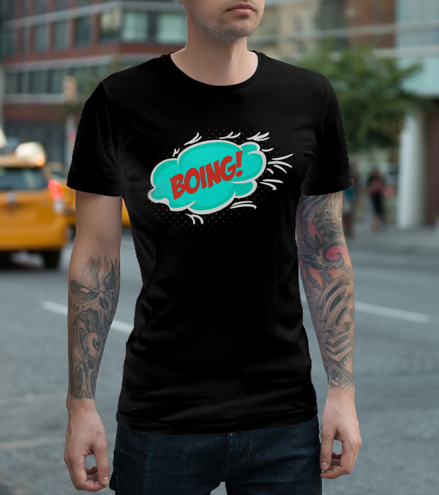 Boing Halloween Christmas Funny Cool Holidays Comic Burst T-Shirt