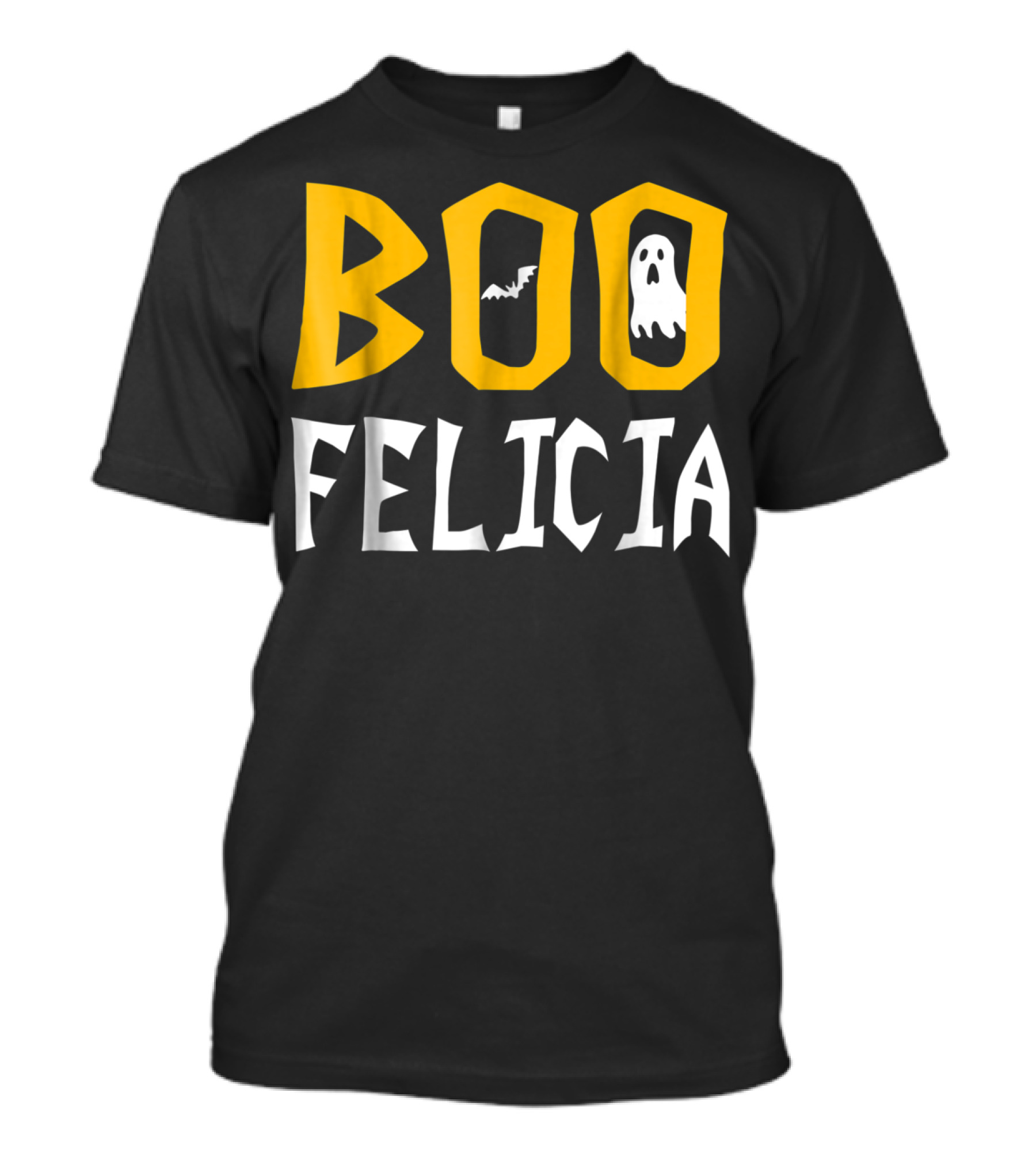 BOO Felicia Halloween Ghost And Bat T-Shirt