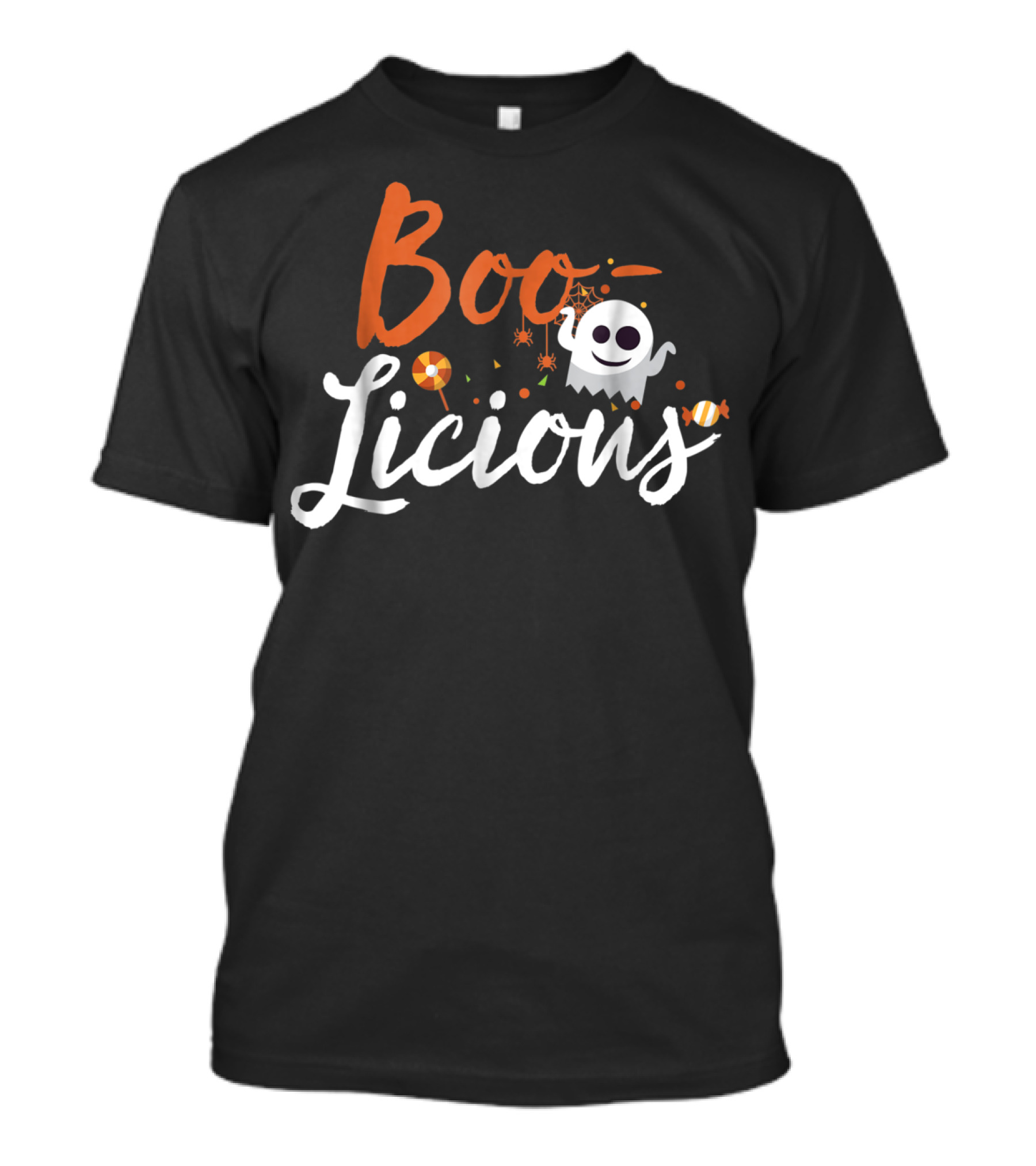 Boo-Licious Halloween Ghost With Candy Accents T-Shirt