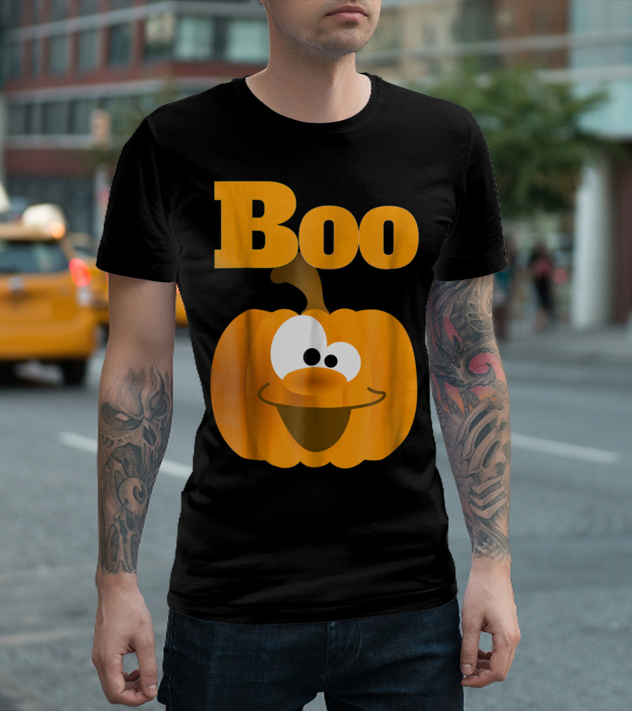 Boo Pumpkin Face Halloween T-Shirt