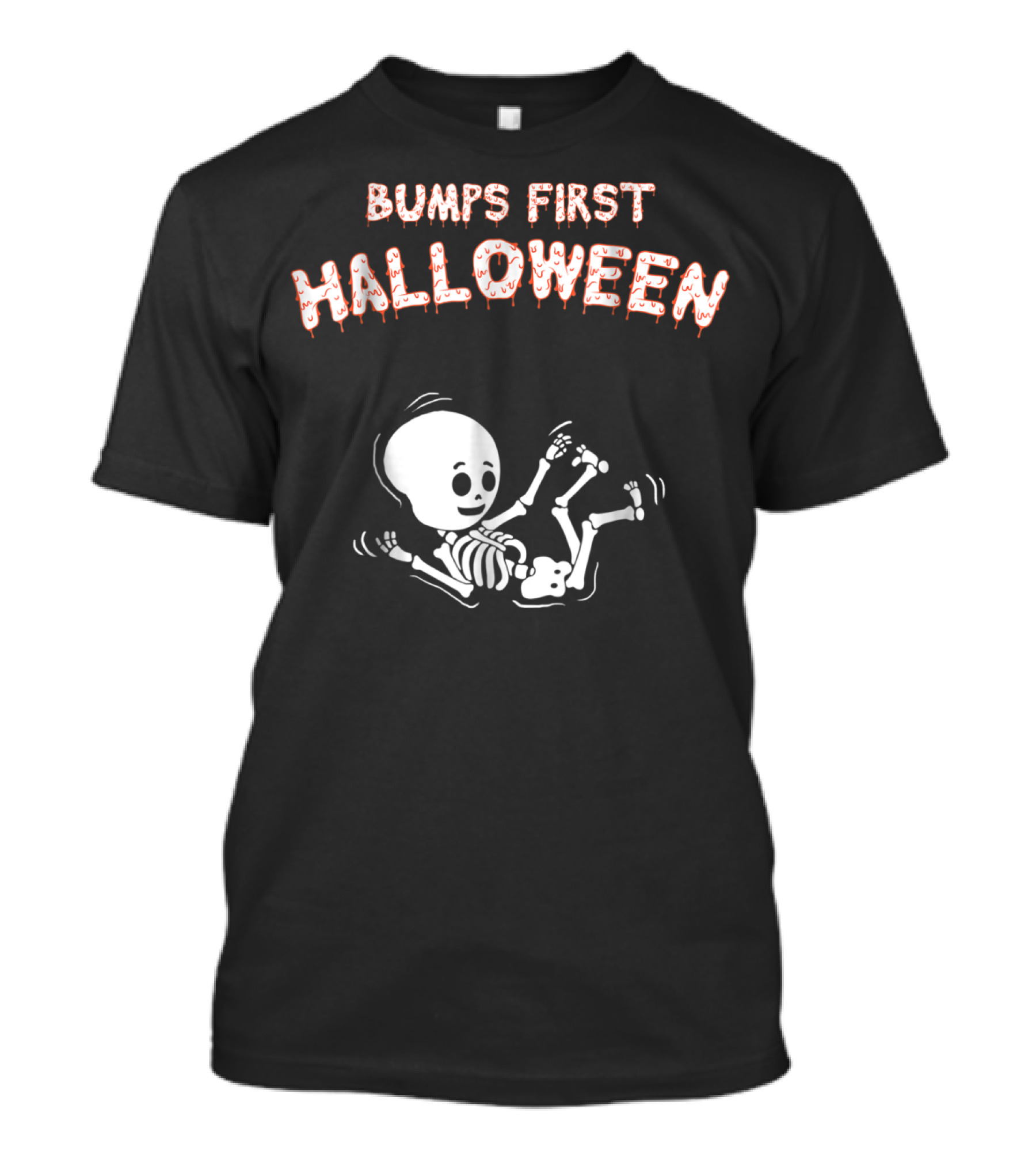 Bump's First Halloween Skeleton Baby Mom To Be T-Shirt