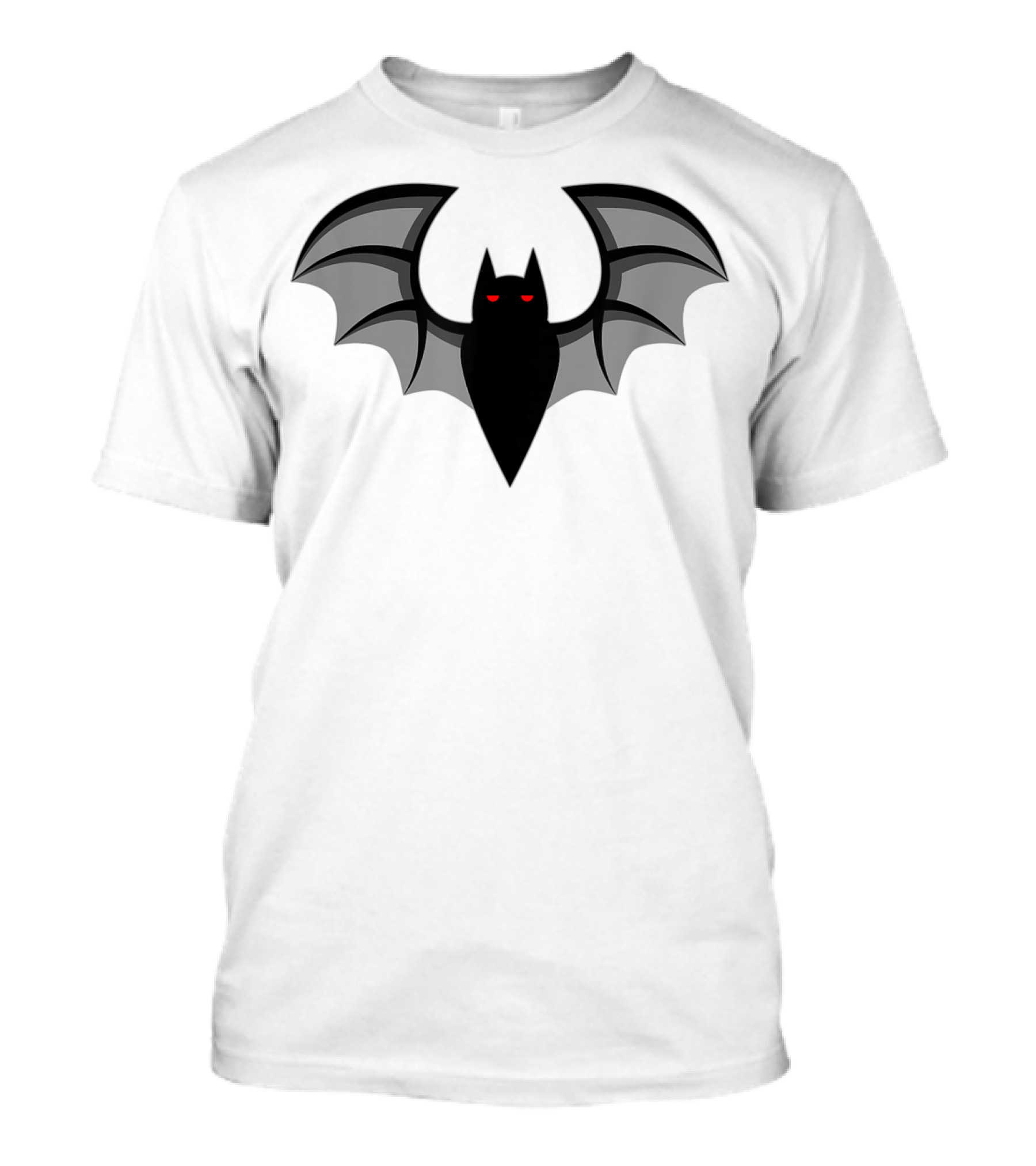 Red-Eyed Cartoon Bat Lover's Iconic Night Creature T-Shirt