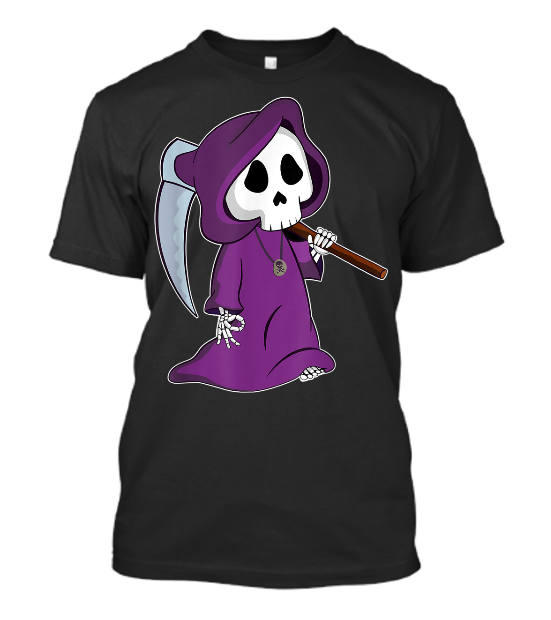 Circle Game Funny Grim Reaper Purple Costume Halloween Joke T-Shirt