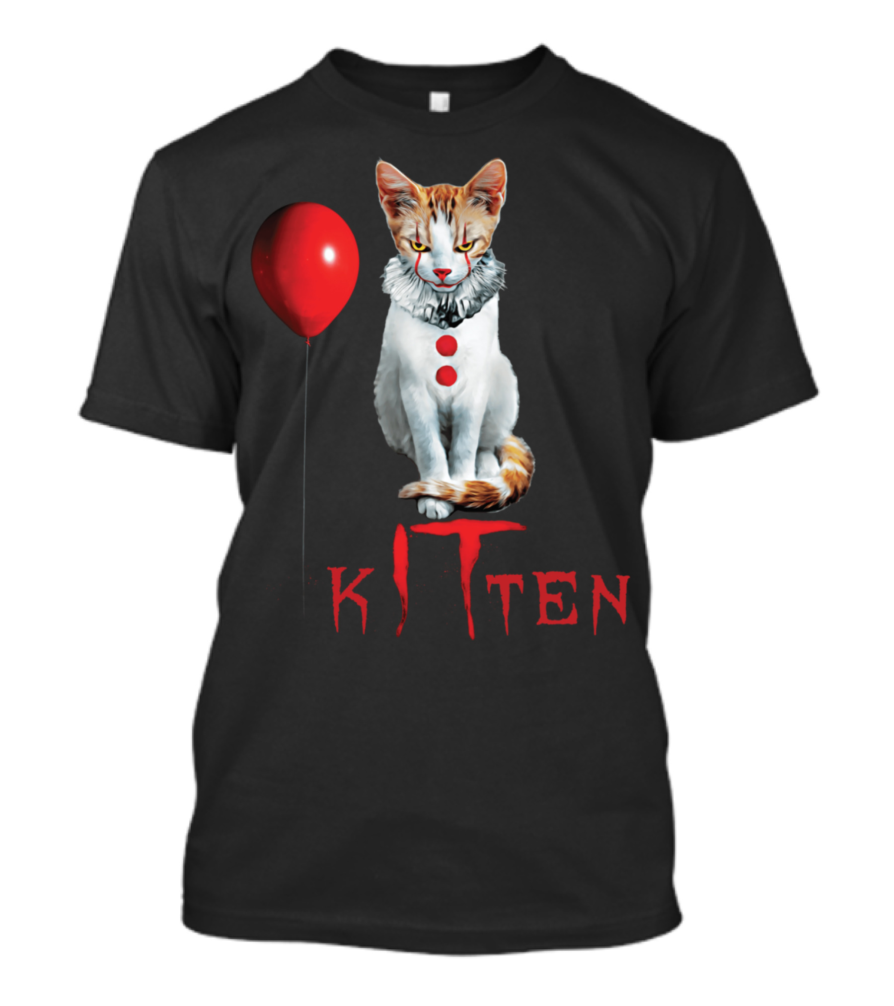 Clown Cat Kitten Pennywise Parody Balloon T-Shirt