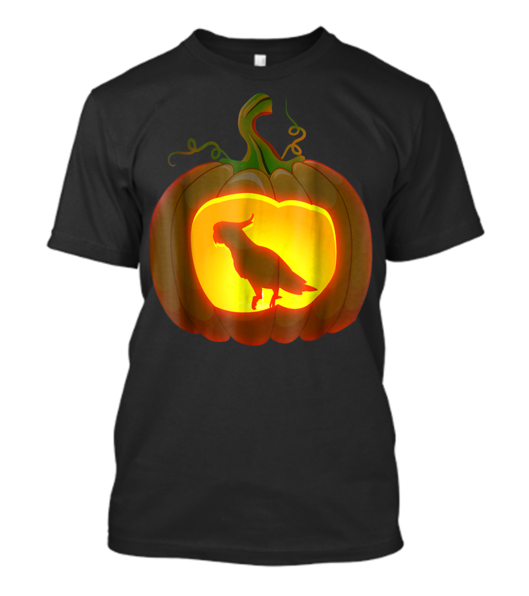 Cockatoo Pumpkin Silhouette Halloween Carving T-Shirt