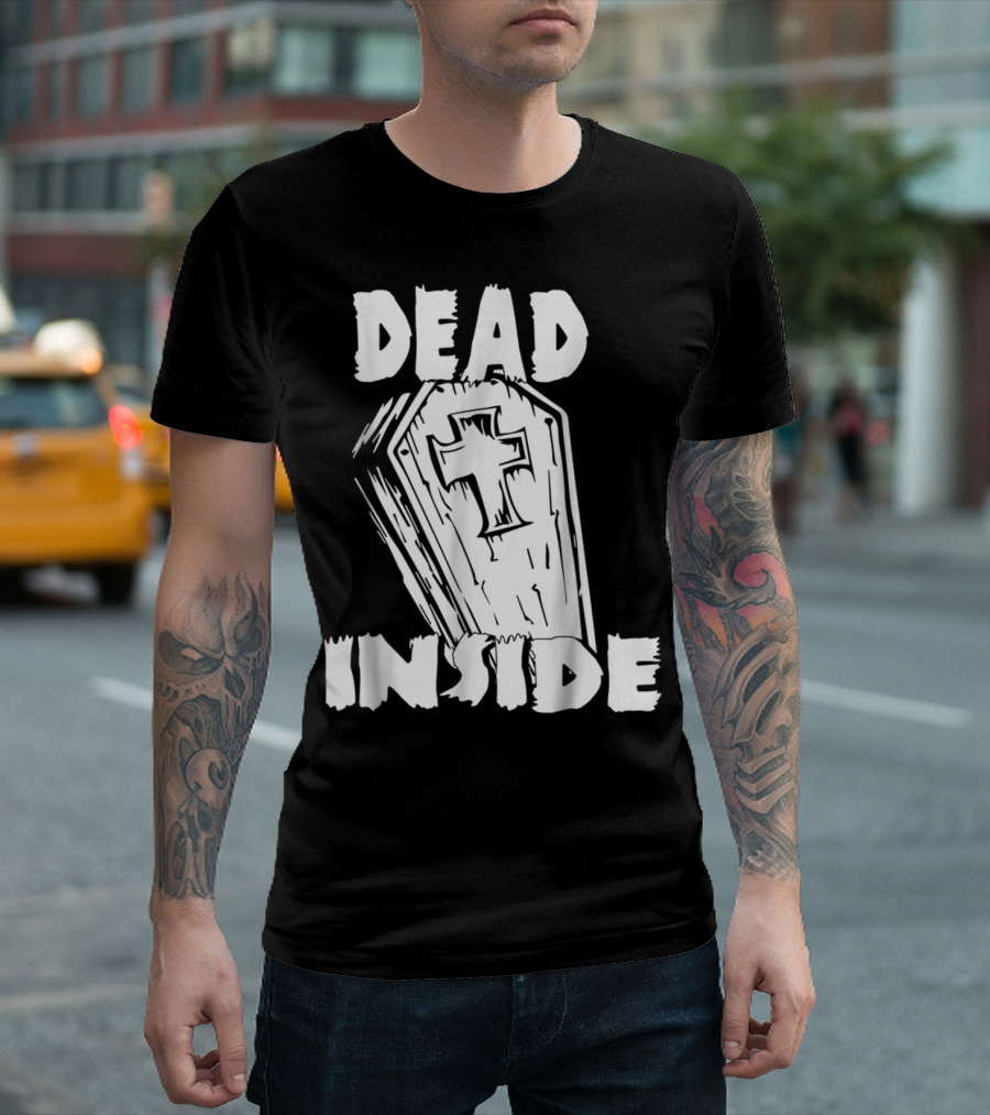 Dead Inside Coffin Morgue Scary T-Shirt