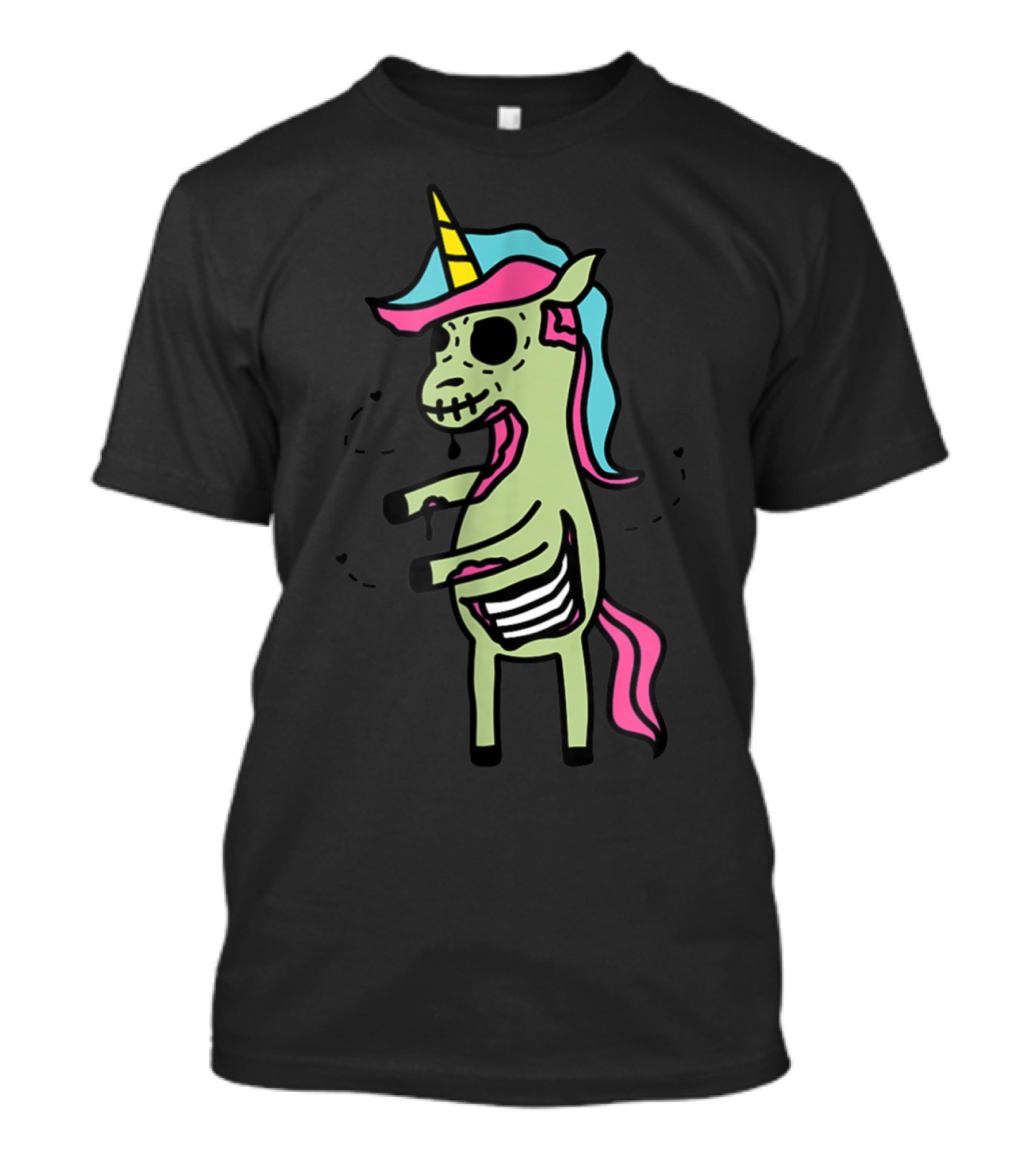 Cool Undead Zombie Halloween Funny Unicorn T-Shirt
