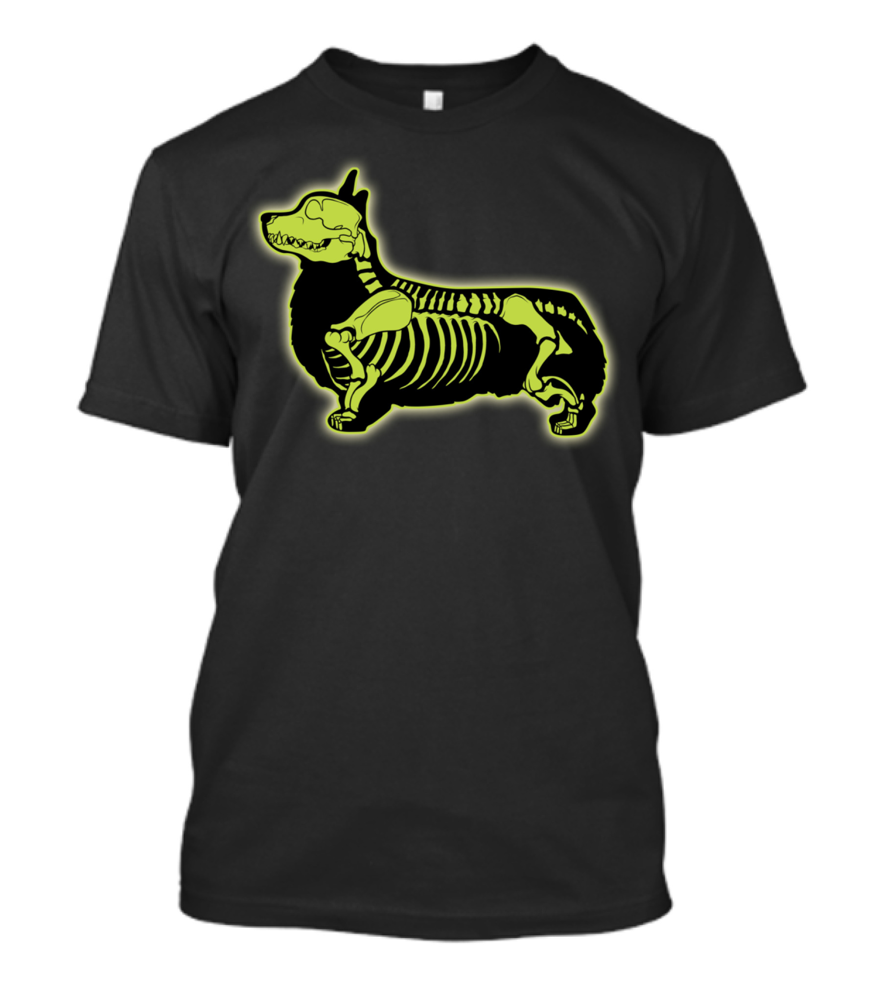 Corgi Skeleton X-Ray Halloween T-Shirt