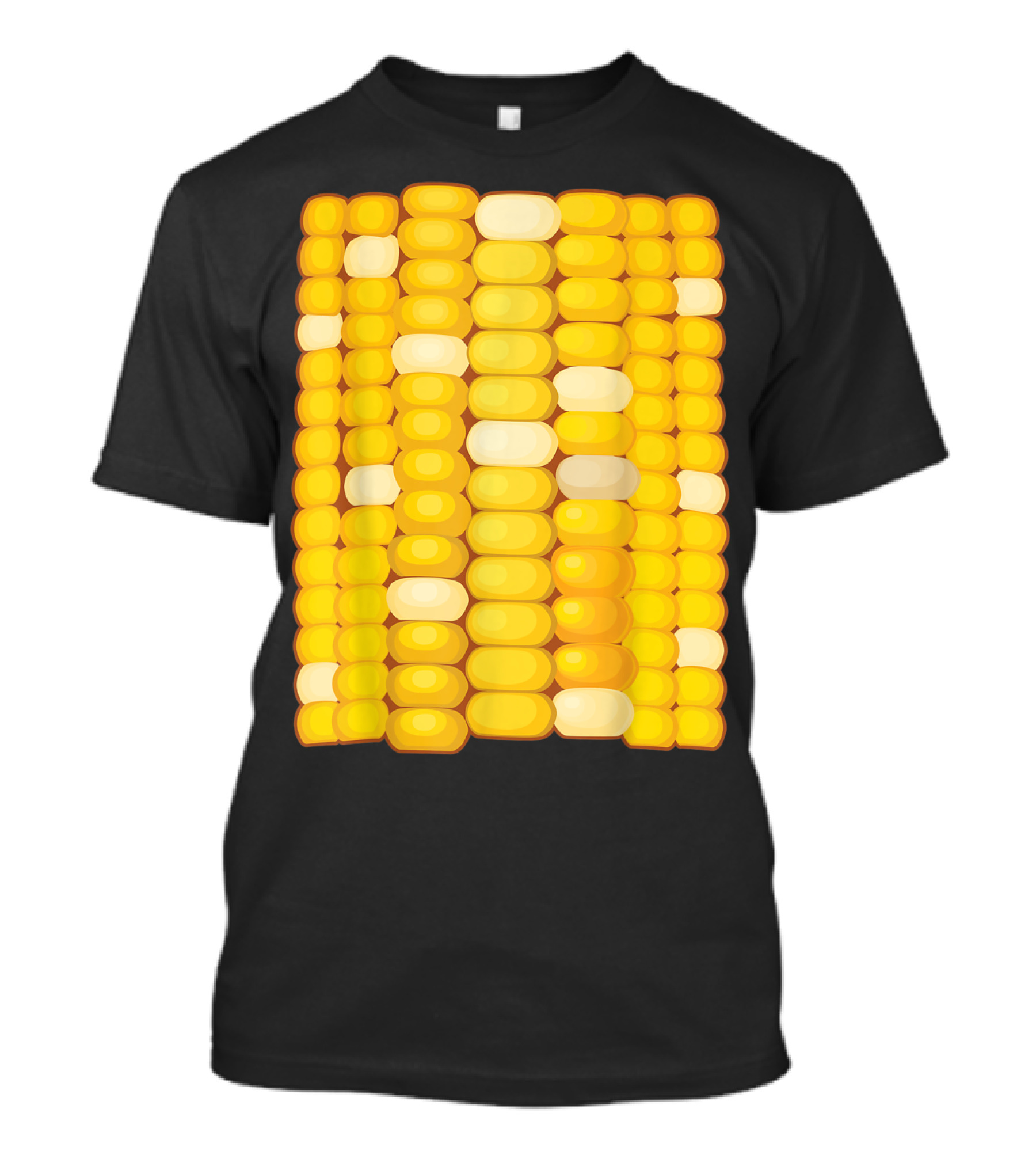 Corn Costume Halloween Cool Food Dress Up Yellow Kernels T-Shirt