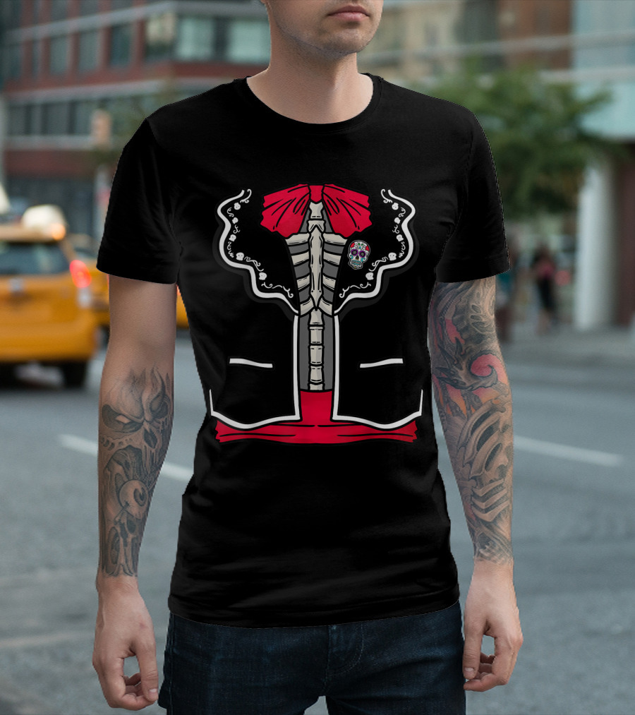 Day of the Dead Dia de los Muertos Halloween Skeleton Costume T-Shirt
